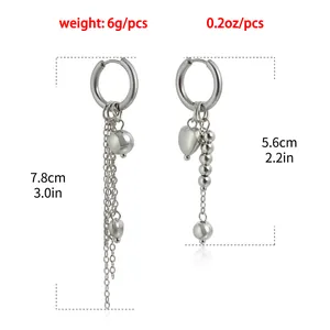 Detailed size and weight measurement of these stylish silver asymmetrical dangle earrings.