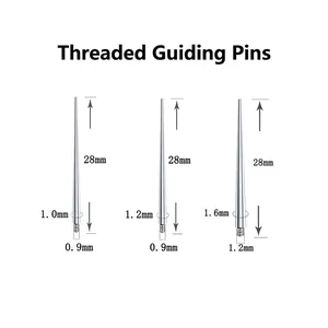 Professional titanium steel threaded insertion pins for body piercing jewelry guide needles