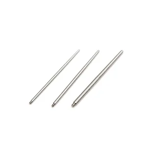 Set of three stainless steel piercing taper guide needles with external threads