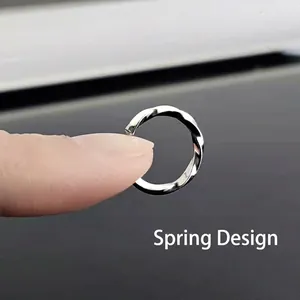 Minimalistische zilveren Mobius-oormanchet voor oren zonder gaatjes, modern