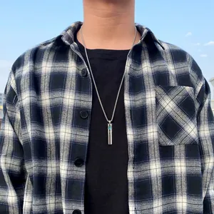 Silver zodiac constellation perfume bottle pendant necklace for men in stainless steel