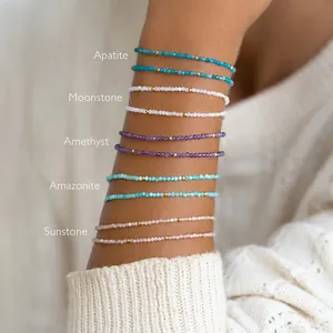 Handgemaakte Boheemse Kralen Armband Voor Dames Halfedelsteen Verstelbaar Stapelbaar Dunne Sieraden Veelkleurige Zomerstijl