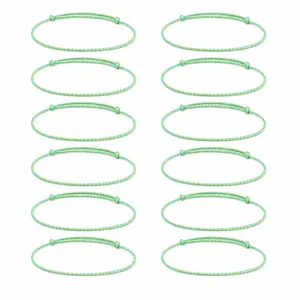 Set van 12 handgemaakte achtdraads gevlochten armbanden met kleurrijke strepen voor unisex