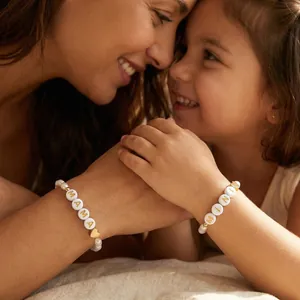 MAMA MINI Σετ Βραχιόλια Μαμά Κόρη Τεχνητό Μαργαριτάρι Καρδιά Γράμμα Χειροποίητο Κοσμήματα Δώρο για Γυναίκες Κορίτσια Καθημερινό