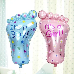 Baby Fußabdruck Aluminiumfolie Ballons Its A Boy Girl Buchstabe Bedruckte Folienballons Für Gender Reveal Baby Shower Party Dekoration