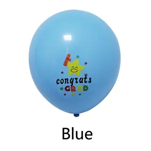 Palloncino di laurea in lattice blu con stampa Congrats GRAD e decorazione a stella
