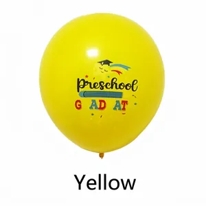 Palloncino in lattice giallo con stampa laurea prescolare per decorazione