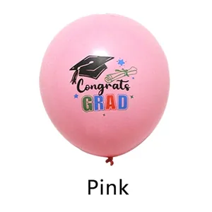 Palloncino di laurea in lattice rosa con design Congrats GRAD per la festa 2026