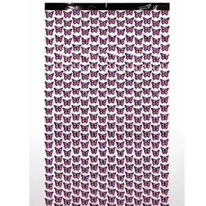 Premium 1x2m rosa Schmetterling Alufolie Flittervorhang für Party Türfransen Dekoration