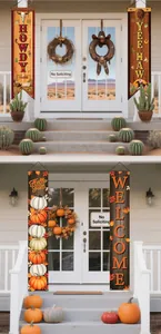Decoratieve verticale banner voor Thanksgiving en Western-thema huisdecoratie