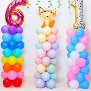 Adjustable balloon column stand kit with colorful balloons for party and event decorations