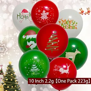 Kerstballonnenset 100 stuks 10 inch rood groen wit latex ballonnen voor feestdecoratie