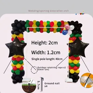 Detailed dimensions of balloon arch frame kit with height and width measurements