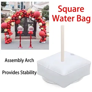 Square Plastic Water Bag Weight Base For Balloon Arch Flag Pole Stand Outdoor Wedding Party Decoration Windproof Weight Bag