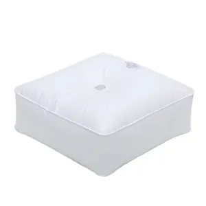 Detail of white square PVC water bag base with 7KG capacity when filled for balloon column