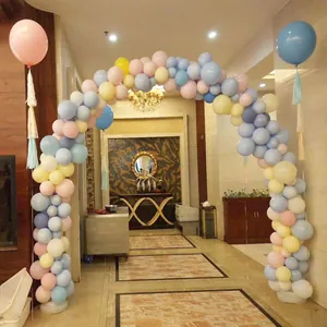 Large macaron pastel balloon arch kit for grand opening celebration and wedding decorations
