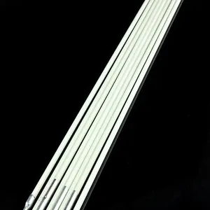Close-up of 72cm white carbon fiber poles with metal connectors for wedding arch