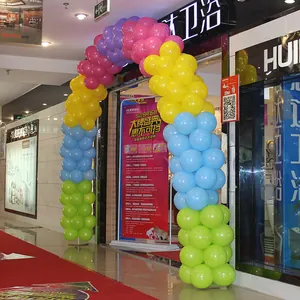 Multicolor balloon arch for mall store grand opening and festive celebration decoration