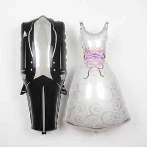 Palloncino in Alluminio per Sposo e Sposa Abito da Sposa per Cerimonia Nuziale Festa Decorazione Romantica Grande