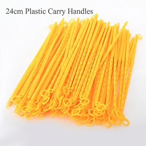Duurzame 24cm gele plastic handvatten voor DIY papieren lantaarn knutselprojecten