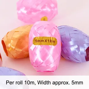 Plastic Egg Shaped Curling Ribbon For Balloon Binding Wedding Party Decoration Gift Wrap Ribbon Solid Color String