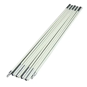 Durable white carbon fiber poles for wedding arch support with silver metal connectors