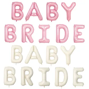 Rosa und cremefarbenes BABY BRIDE 40-Zoll Folienballon-Set für Babyparty und Hochzeit