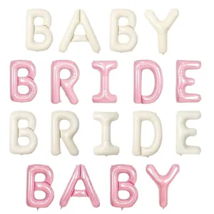 40-Zoll-Folienballon-Set in Creme und Rosa BABY BRIDE für Babypartys und Hochzeitsdekoration