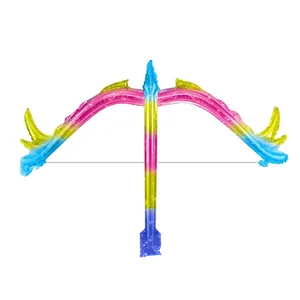Colorful inflatable bow and arrow foil balloon toy for kids sports and party decoration