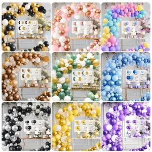 Party Balloon Arch Garland Kit With Latex Confetti Metallic Balloons For Wedding Birthday Baby Shower backdrop Decoration