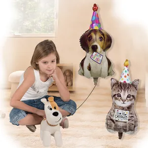 Palloncini in alluminio gatto e cane per decorazione festa di compleanno