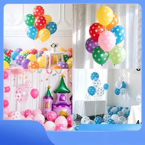 Polka Dot Latex Balloons Candy Color Round Balloon Pack For Wedding Birthday Party Room Decoration Atmosphere Background Arrangement
