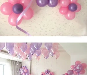 Clips creativos de globos en forma de flor para decoración romántica de bodas