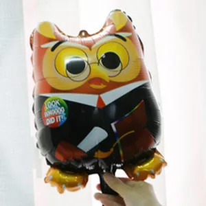 Owl graduation foil balloon with Look Whoooo Did It print for party decoration