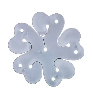 Clip para globos translúcido con forma de flor de ciruelo para decoración de bodas