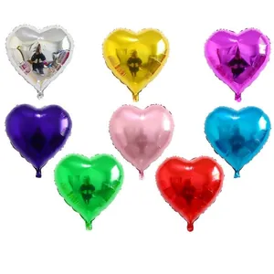 Large Heart Shaped Aluminum Film Balloon Metallic Foil Balloon For Valentine Day Wedding Party Room Decor Party Decoration