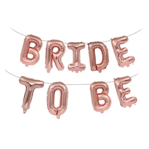 Elegante striscione di palloncini in alluminio oro rosa BRIDE TO BE per decoro nuziale