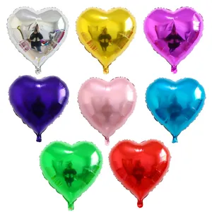 Set of colorful 22-inch heart-shaped foil balloons for Valentine and wedding decoration