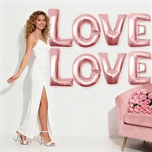 40-inch rose gold LOVE aluminum foil balloons for Valentine's Day and wedding decor