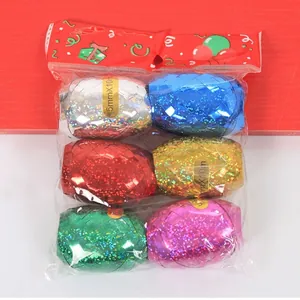 Laser Metallic Balloon Ribbon Glitter Iridescent Decorative String For Birthday Wedding Party Decoration Gift Wrapping Curling Ribbon