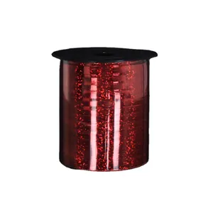 Red glitter laser ribbon roll for wedding and party balloon decorations 250 yards