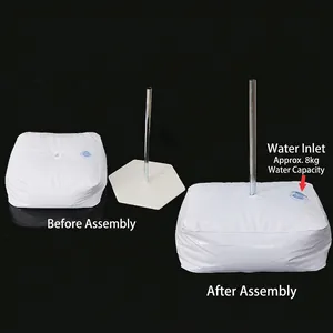 Heavy duty water-fillable base for balloon arch assembly with 8kg capacity for wedding events