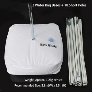 Foldable balloon arch kit with 2 water bases and 18 poles for wedding events