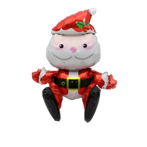 Grande palloncino 3D Babbo Natale in foglio di alluminio per decorazioni natalizie