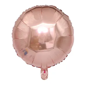 Globo redondo de papel de aluminio de 18 pulgadas oro rosa para bodas