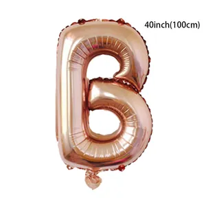 Large 40 inch rose gold letter B foil balloon for birthday and wedding party decorations