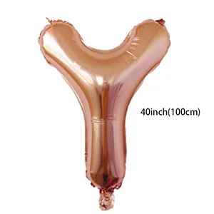40 inch rose gold foil letter Y balloon for birthday party and wedding event decorations