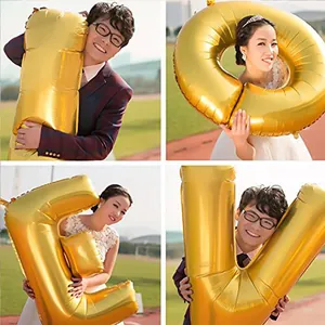 Large Alphabet Letter Foil Balloons Rose Gold Gold Silver LOVE BABY Mylar Balloons for Birthday Wedding Party Room Decoration