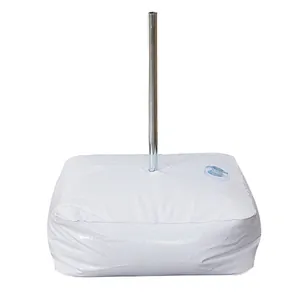 Square refillable water bag base with metal pole for balloon arch party decor