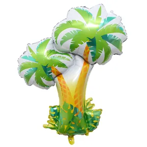 Coconut palm tree aluminum foil balloon for Hawaii themed birthday party decoration